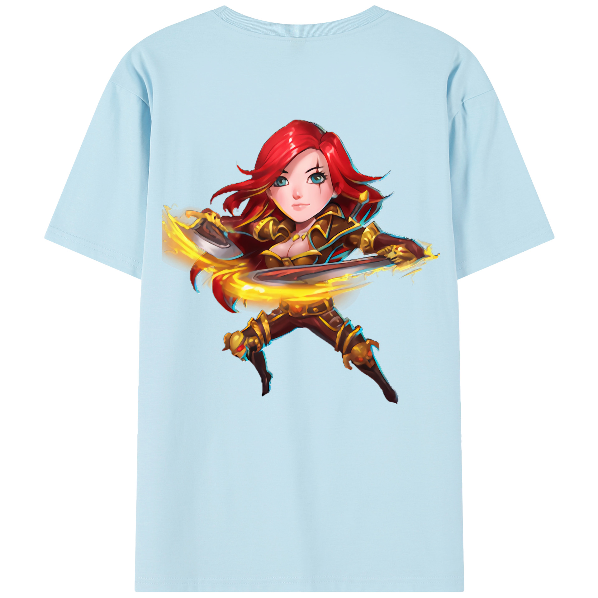 （画像用） リーグ・オブ・レジェンド League of Legends LOL 綿100％半袖Tシャツ（背面プリント）